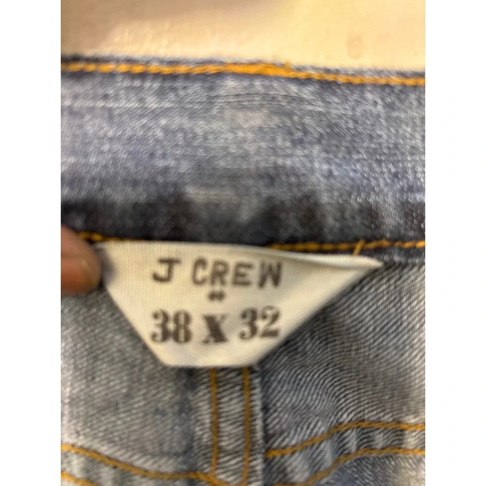 J Crew Mens Jeans 38x32 Blue Wash Straight Leg‎ Classic Fit Denim Pants